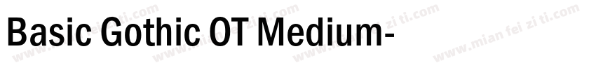 Basic Gothic OT Medium字体转换